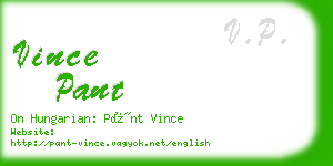 vince pant business card